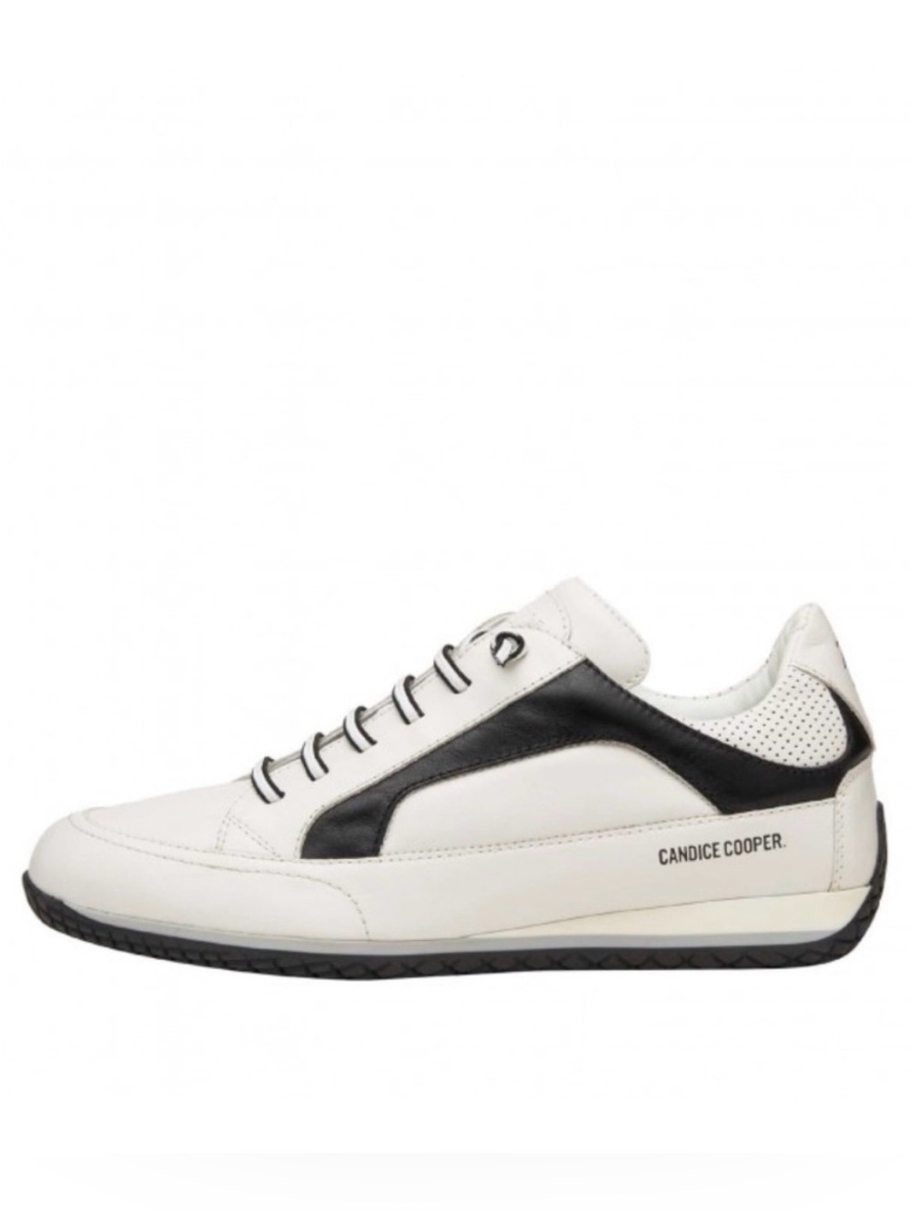 NWT Candice Cooper RUNLO FLASH - Old nappa sneakers - White-Black - Picture 1 of 16